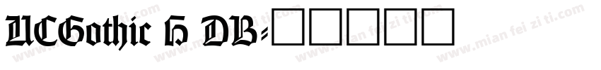 UCGothic H DB字体转换